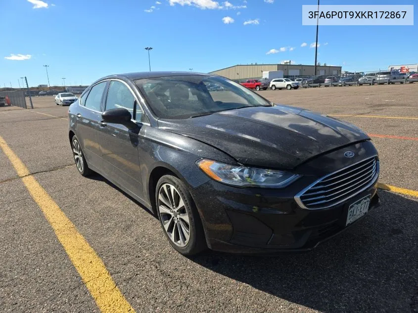 2019 Ford Fusion Se VIN: 3FA6P0T9XKR172867 Lot: 40866761