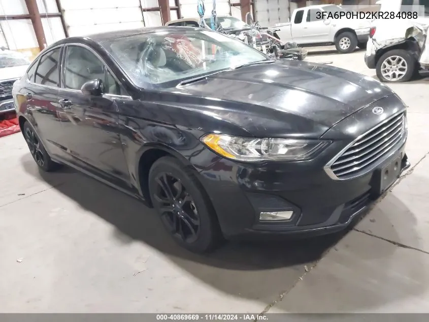 2019 Ford Fusion Se VIN: 3FA6P0HD2KR284088 Lot: 40869669