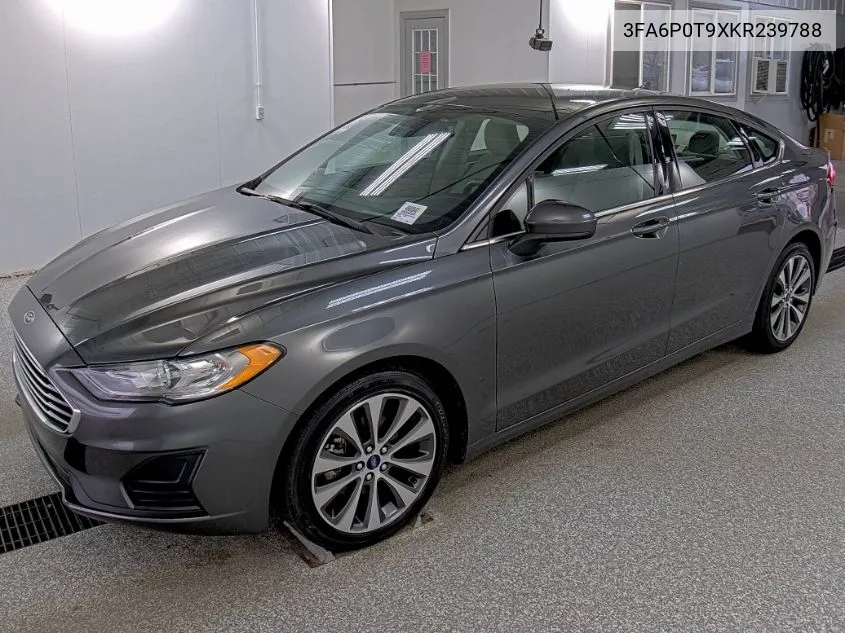 2019 Ford Fusion Se VIN: 3FA6P0T9XKR239788 Lot: 40912895