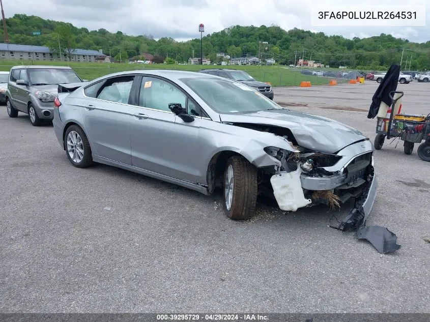 2020 Ford Fusion Hybrid Se VIN: 3FA6P0LU2LR264531 Lot: 39295729