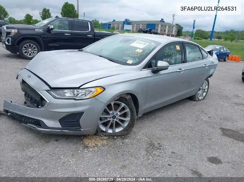 2020 Ford Fusion Hybrid Se VIN: 3FA6P0LU2LR264531 Lot: 39295729