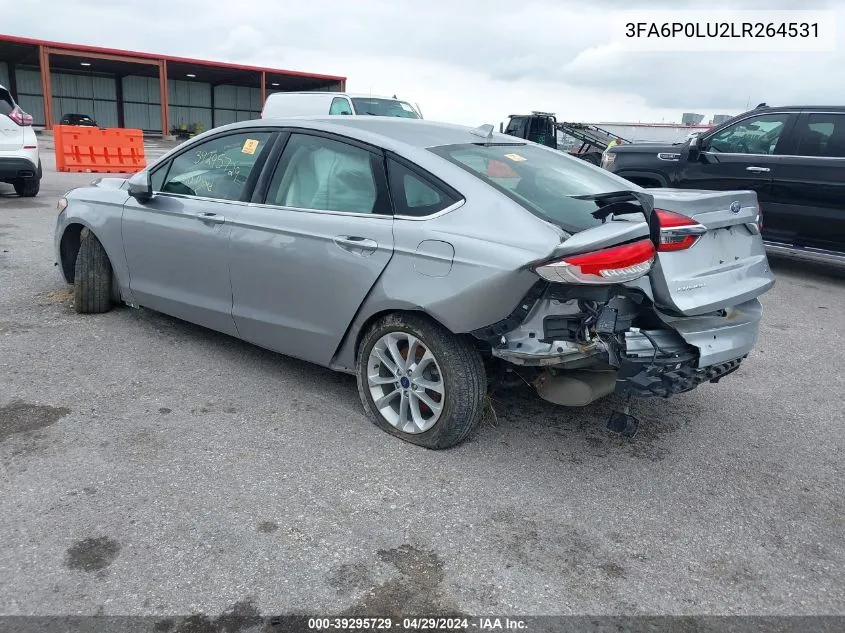 2020 Ford Fusion Hybrid Se VIN: 3FA6P0LU2LR264531 Lot: 39295729