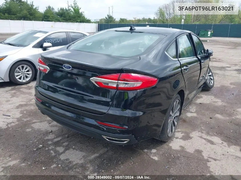 2020 Ford Fusion Se VIN: 3FA6P0T96LR163021 Lot: 39349002