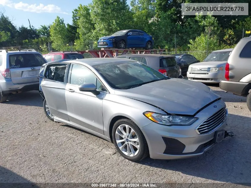 2020 Ford Fusion Hybrid Se VIN: 3FA6P0LU0LR226778 Lot: 39677348