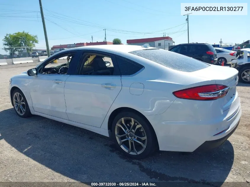 3FA6P0CD2LR130277 2020 Ford Fusion Sel