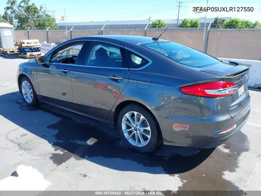 2020 Ford Fusion Plug-In Hybrid Titanium VIN: 3FA6P0SUXLR127550 Lot: 39755542