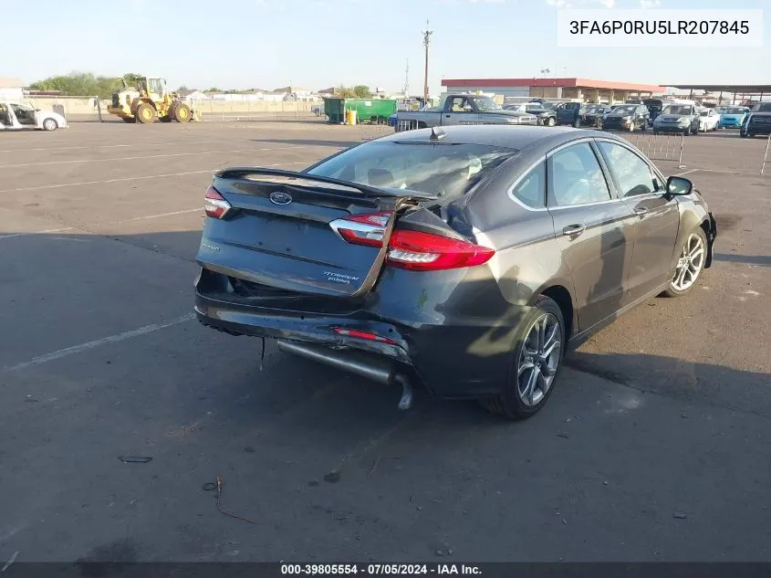 2020 Ford Fusion Hybrid Titanium VIN: 3FA6P0RU5LR207845 Lot: 39805554