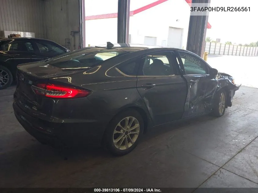 2020 Ford Fusion Se VIN: 3FA6P0HD9LR266561 Lot: 39813106