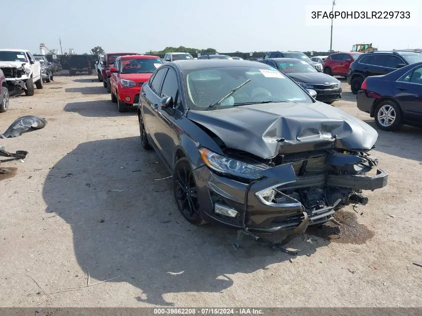 3FA6P0HD3LR229733 2020 Ford Fusion Se