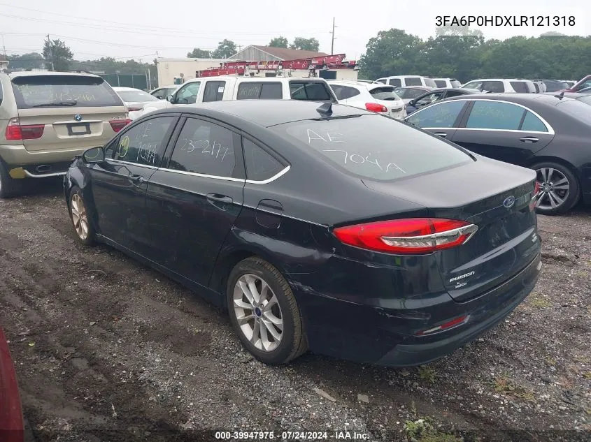 2020 Ford Fusion Se VIN: 3FA6P0HDXLR121318 Lot: 39947975