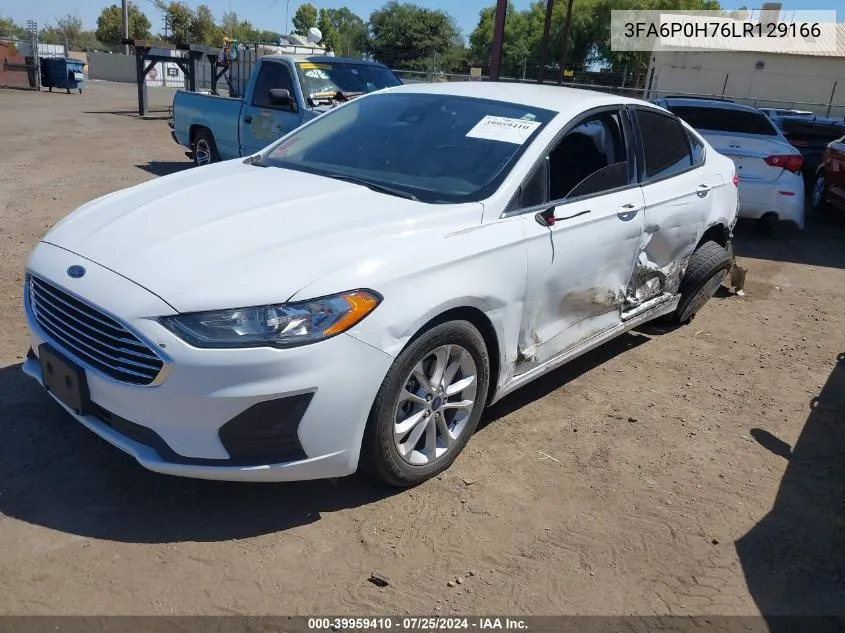 2020 Ford Fusion Se VIN: 3FA6P0H76LR129166 Lot: 39959410