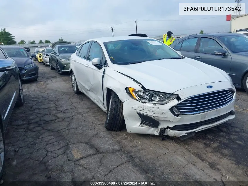 3FA6P0LU1LR173542 2020 Ford Fusion Hybrid Se