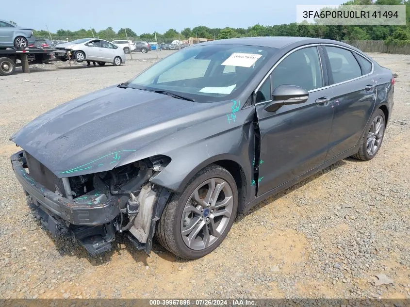 3FA6P0RU0LR141494 2020 Ford Fusion Hybrid Titanium