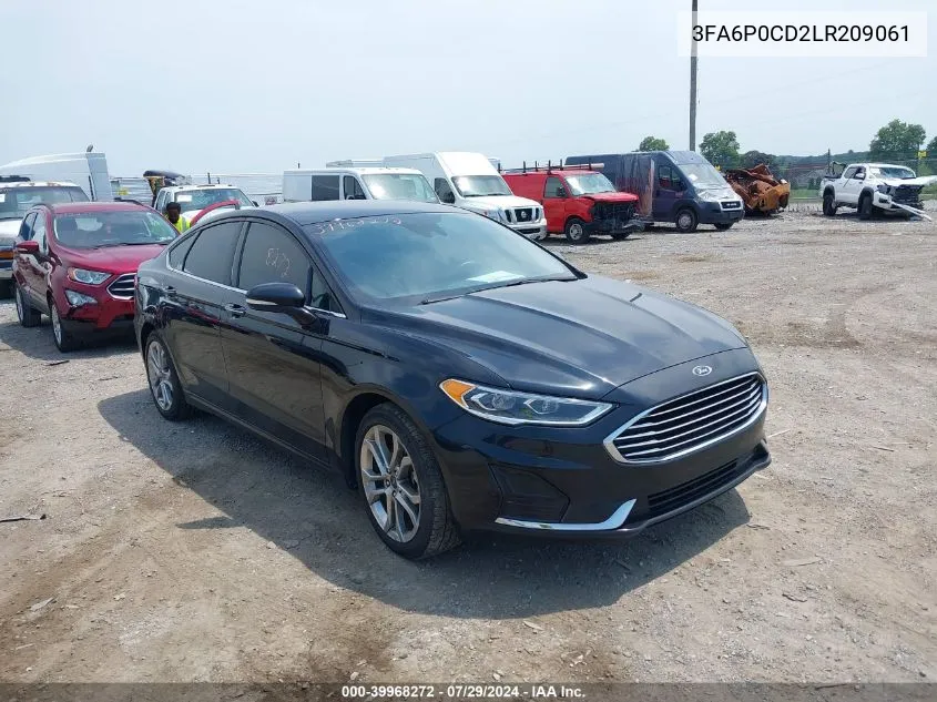 2020 Ford Fusion Sel VIN: 3FA6P0CD2LR209061 Lot: 39968272