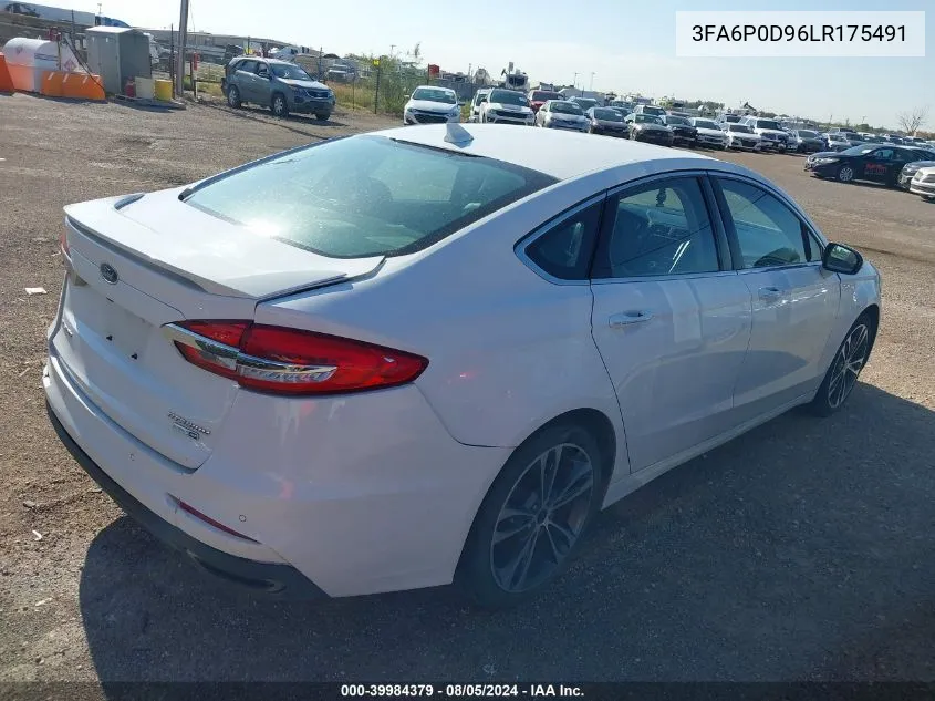 2020 Ford Fusion Titanium VIN: 3FA6P0D96LR175491 Lot: 39984379