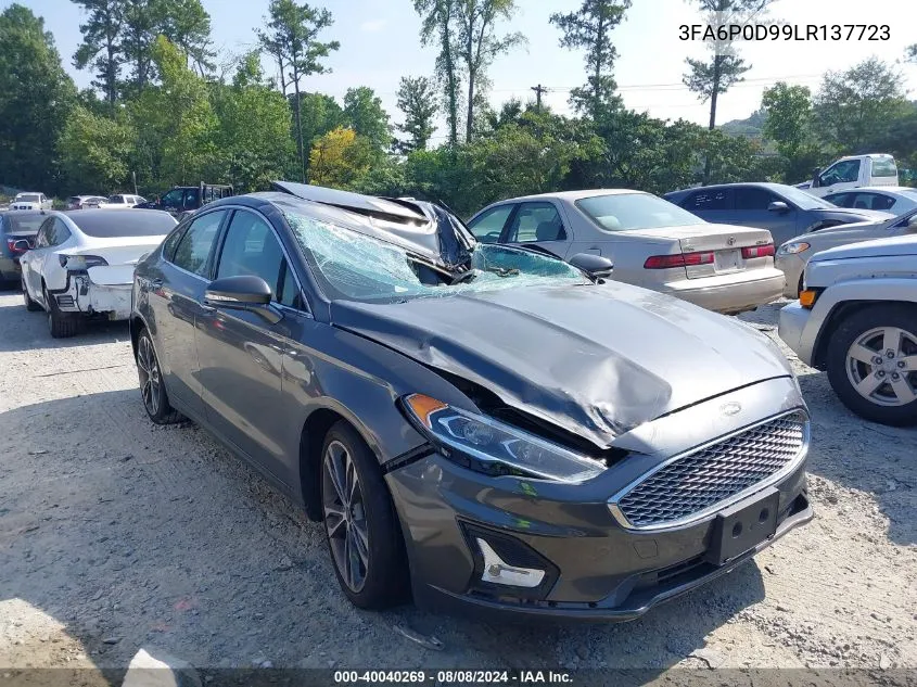 2020 Ford Fusion Titanium VIN: 3FA6P0D99LR137723 Lot: 40040269