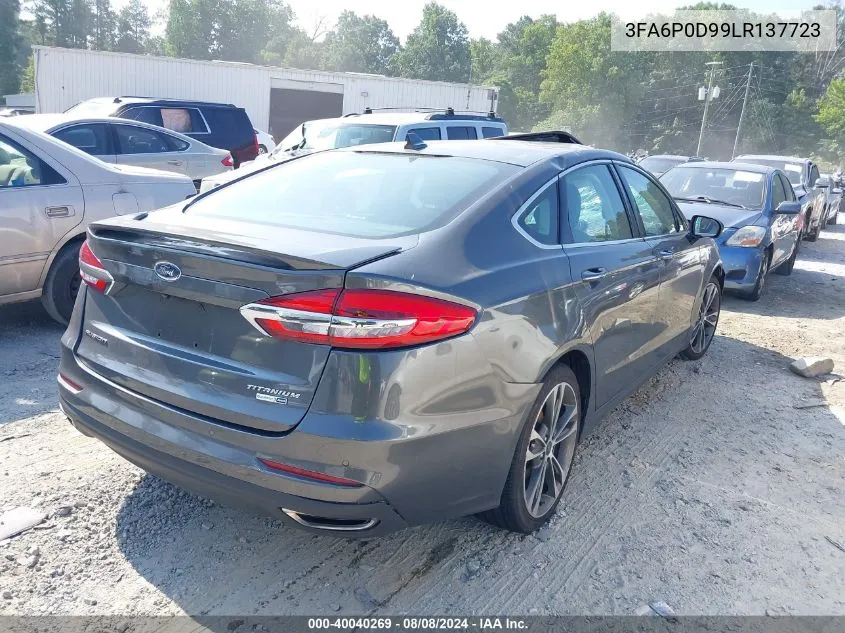 2020 Ford Fusion Titanium VIN: 3FA6P0D99LR137723 Lot: 40040269