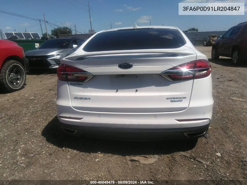 3FA6P0D91LR204847 2020 Ford Fusion Titanium