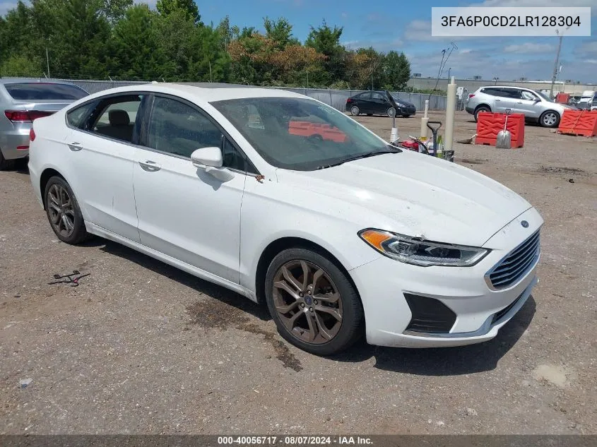 2020 Ford Fusion Sel VIN: 3FA6P0CD2LR128304 Lot: 40056717