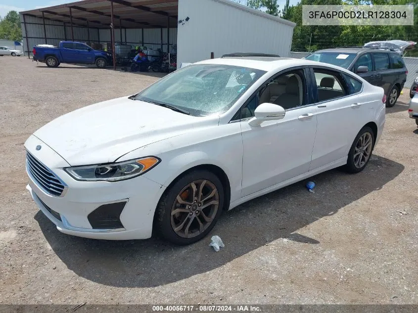 2020 Ford Fusion Sel VIN: 3FA6P0CD2LR128304 Lot: 40056717