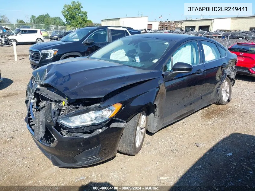 3FA6P0HD2LR249441 2020 Ford Fusion Se