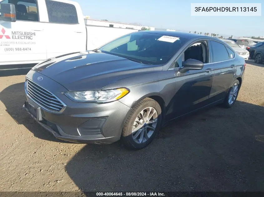 3FA6P0HD9LR113145 2020 Ford Fusion Se