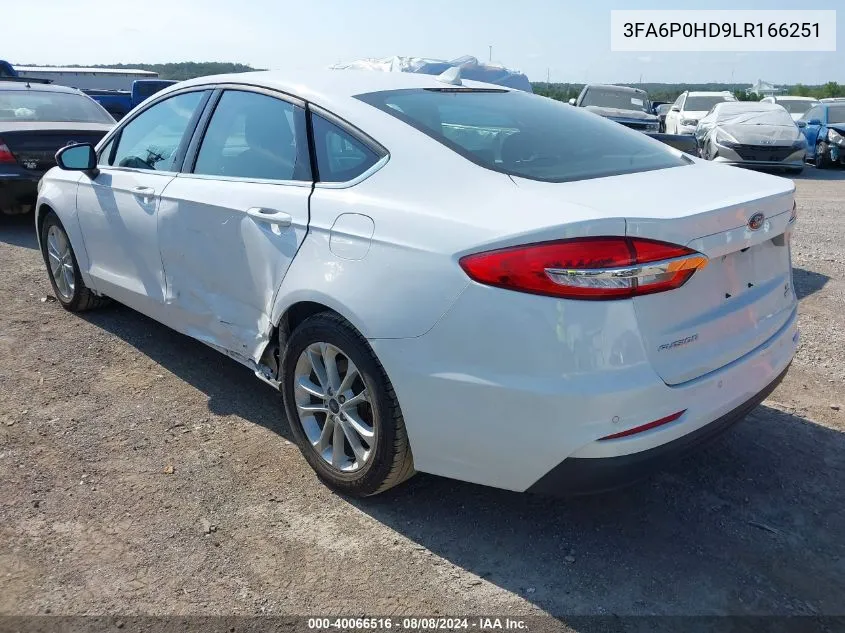 3FA6P0HD9LR166251 2020 Ford Fusion Se