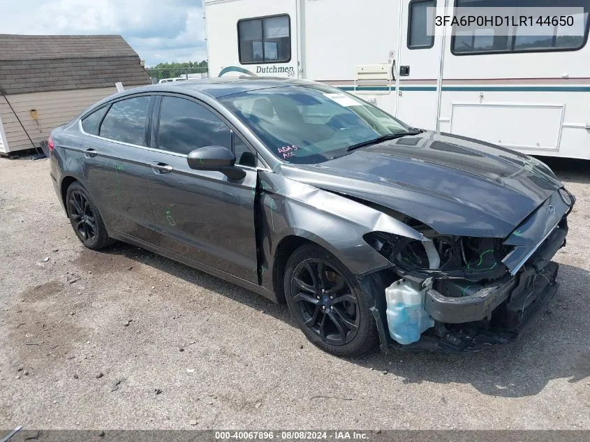 3FA6P0HD1LR144650 2020 Ford Fusion Se