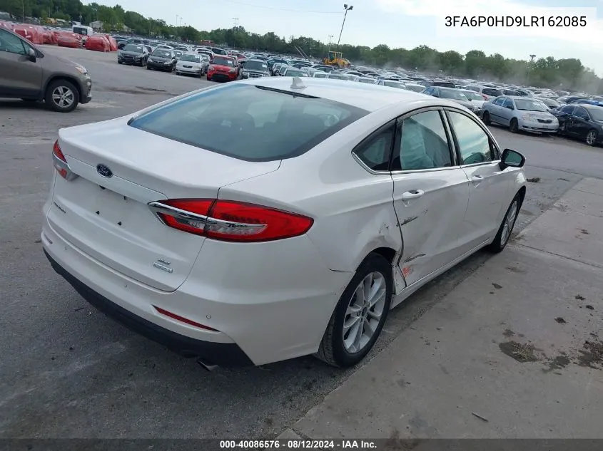 2020 Ford Fusion Se VIN: 3FA6P0HD9LR162085 Lot: 40086576