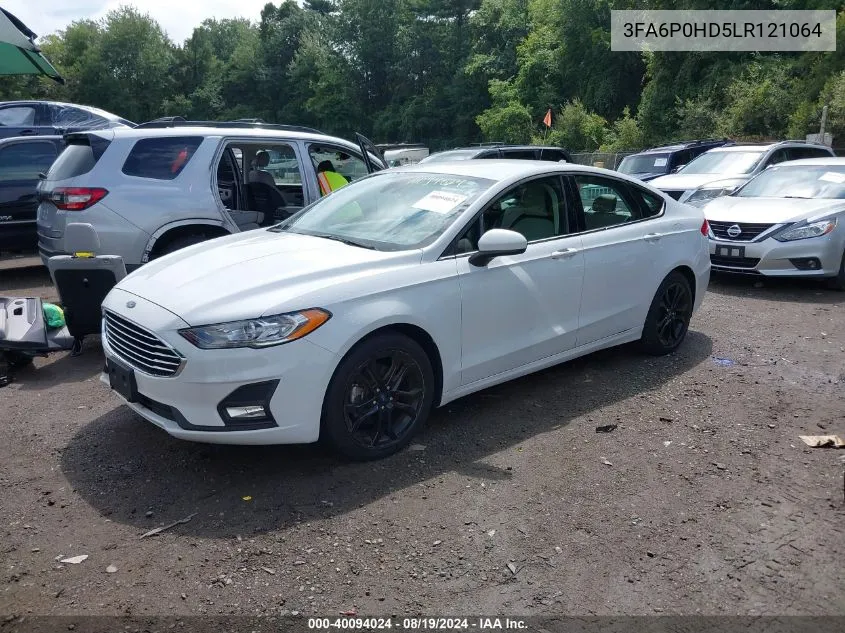 2020 Ford Fusion Se VIN: 3FA6P0HD5LR121064 Lot: 40094024