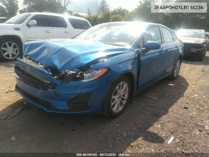 3FA6P0HD1LR146236 2020 Ford Fusion Se