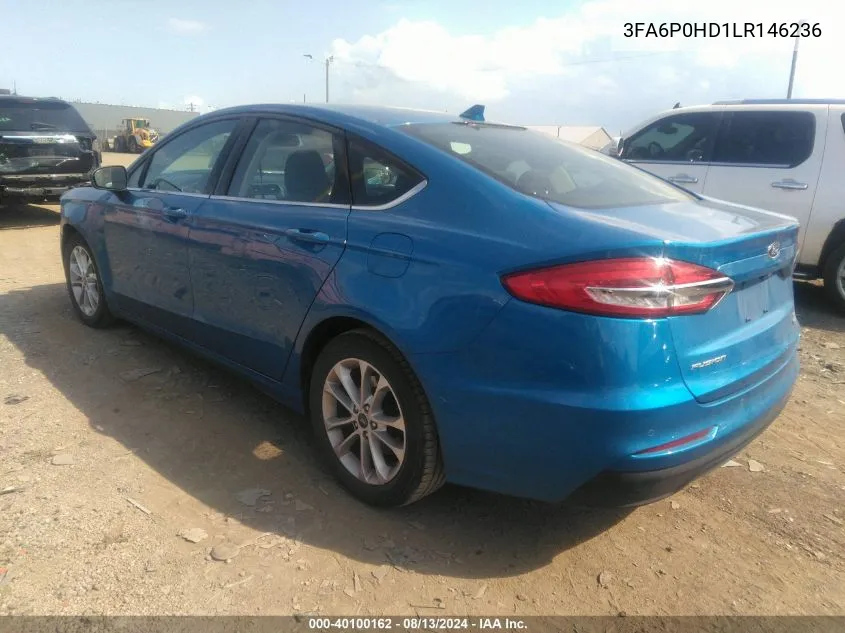 3FA6P0HD1LR146236 2020 Ford Fusion Se