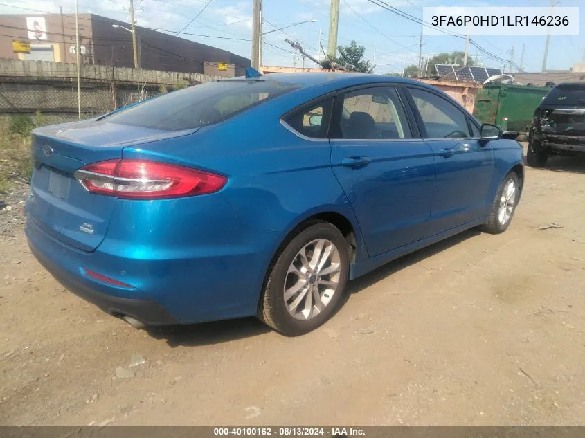 3FA6P0HD1LR146236 2020 Ford Fusion Se