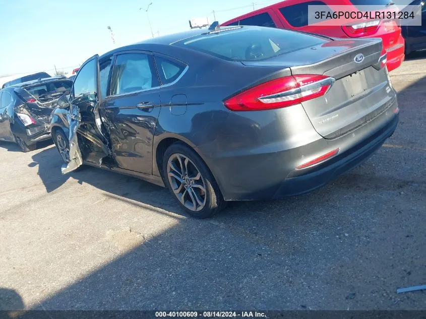 2020 Ford Fusion Sel VIN: 3FA6P0CD4LR131284 Lot: 40100609