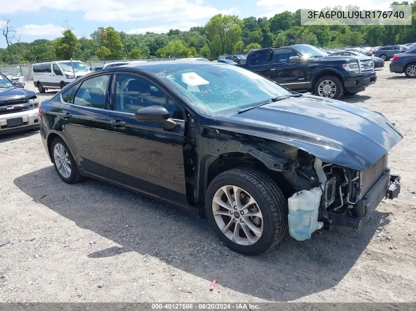 2020 Ford Fusion Hybrid Se VIN: 3FA6P0LU9LR176740 Lot: 40127586