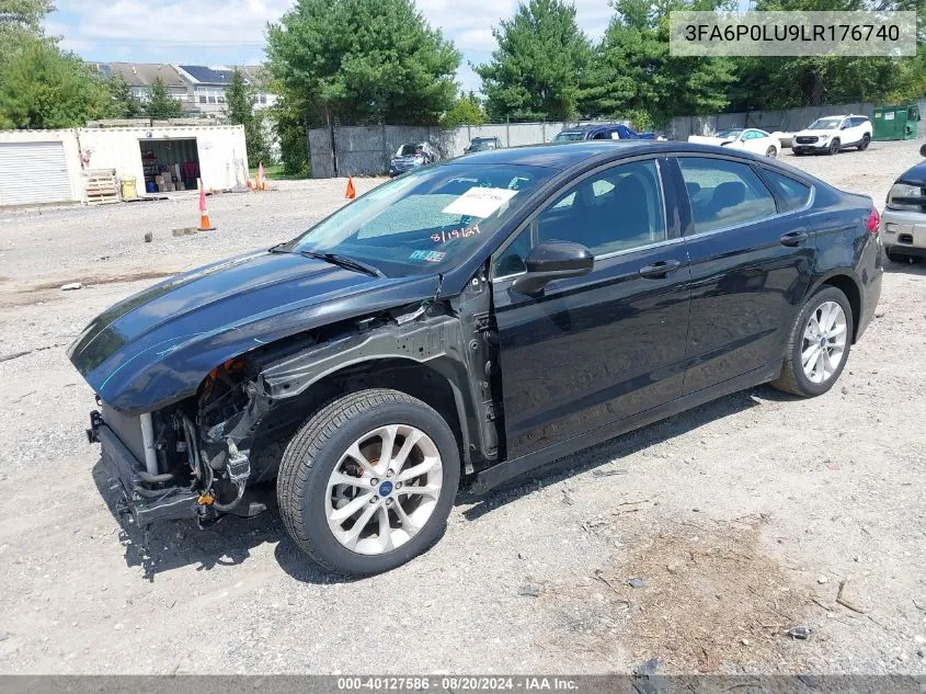 2020 Ford Fusion Hybrid Se VIN: 3FA6P0LU9LR176740 Lot: 40127586