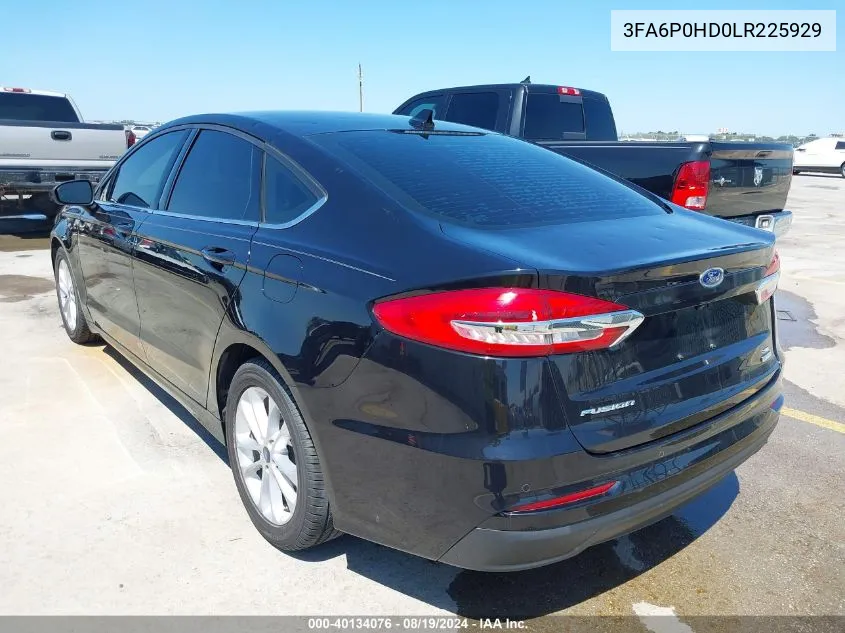 3FA6P0HD0LR225929 2020 Ford Fusion Se