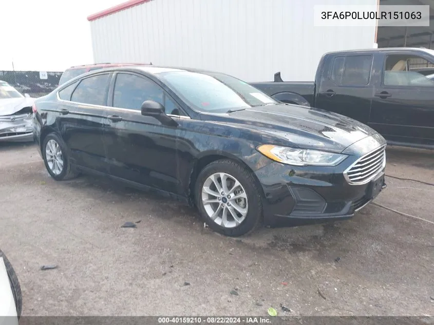 2020 Ford Fusion Hybrid Se VIN: 3FA6P0LU0LR151063 Lot: 40159210