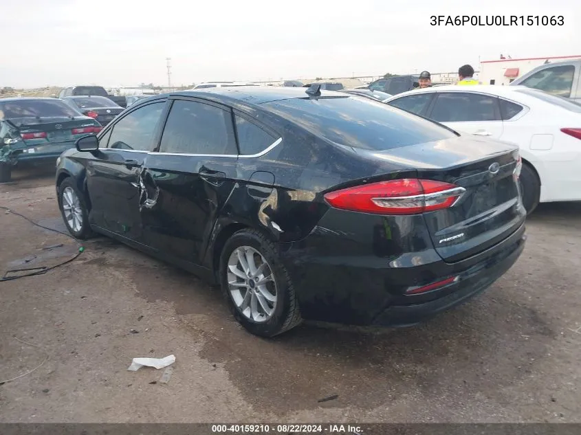 3FA6P0LU0LR151063 2020 Ford Fusion Hybrid Se