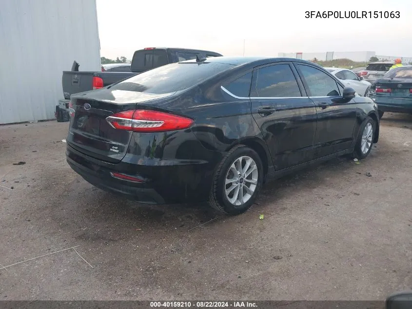 3FA6P0LU0LR151063 2020 Ford Fusion Hybrid Se