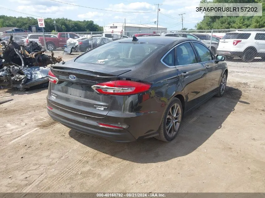 3FA6P0RU8LR157202 2020 Ford Fusion Hybrid Titanium