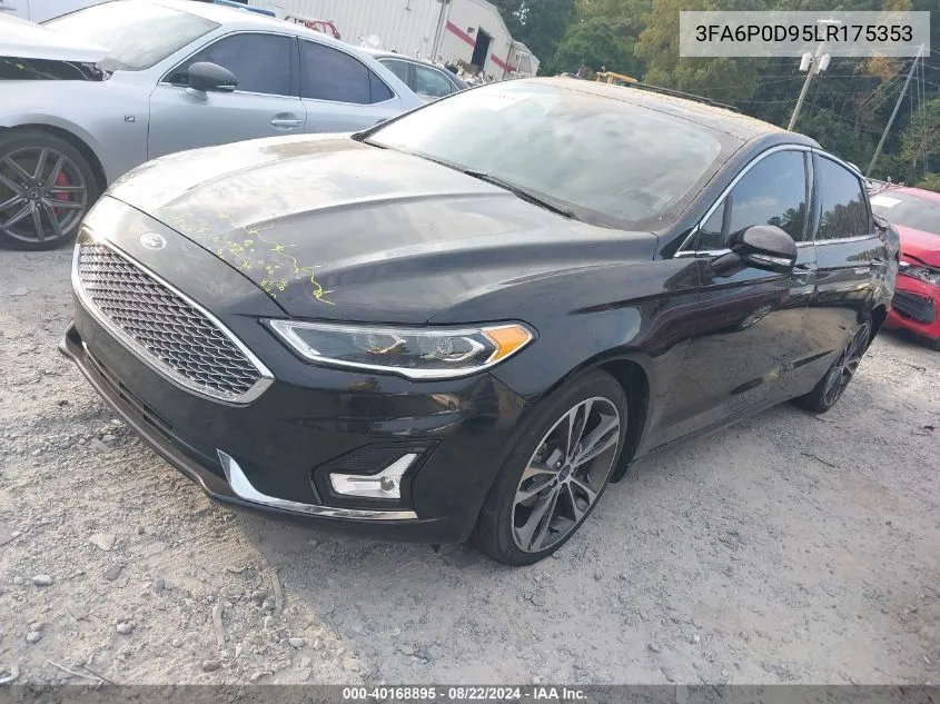 2020 Ford Fusion Titanium VIN: 3FA6P0D95LR175353 Lot: 40168895