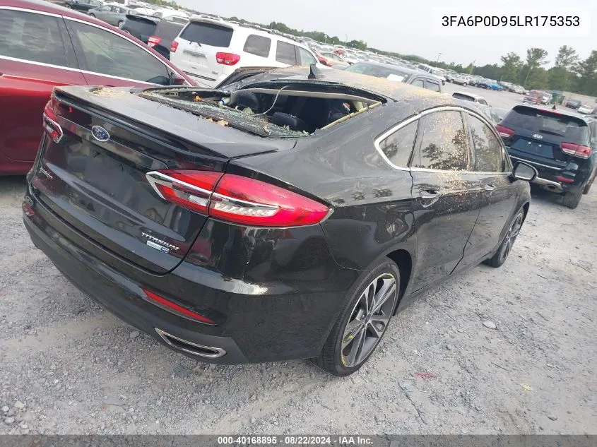 2020 Ford Fusion Titanium VIN: 3FA6P0D95LR175353 Lot: 40168895