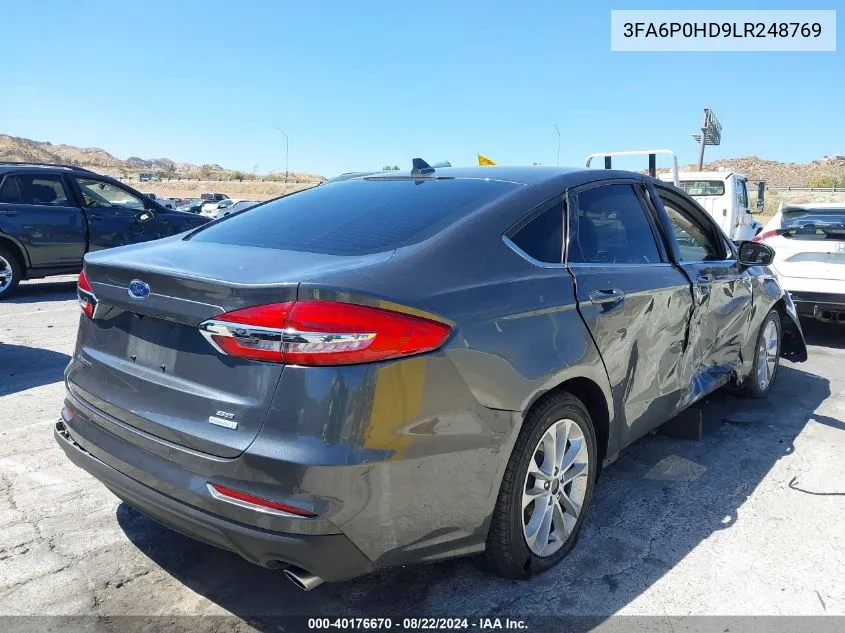 3FA6P0HD9LR248769 2020 Ford Fusion Se