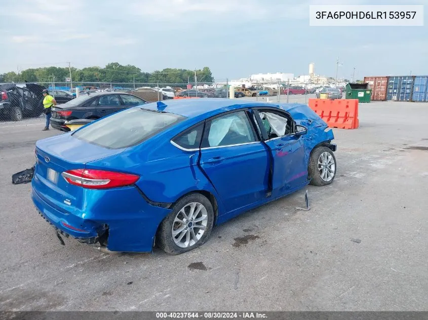 3FA6P0HD6LR153957 2020 Ford Fusion Se