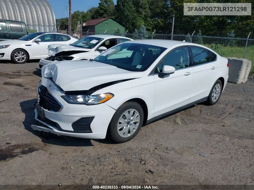 2020 Ford Fusion S VIN: 3FA6P0G73LR121298 Lot: 40238333