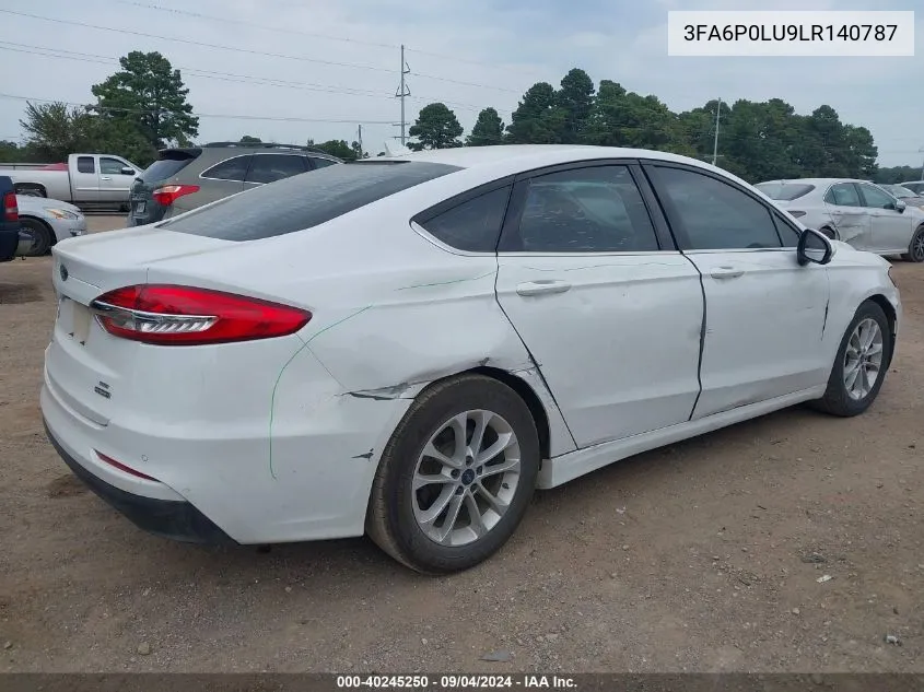 3FA6P0LU9LR140787 2020 Ford Fusion Hybrid Se