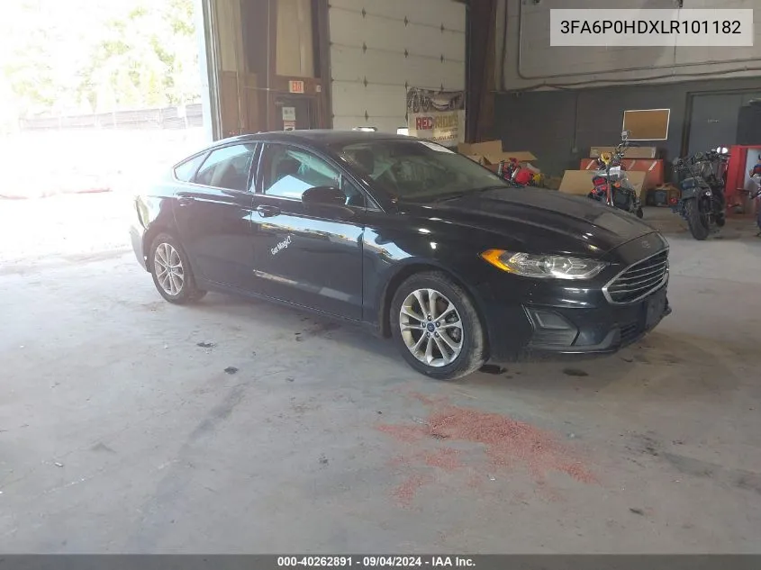 2020 Ford Fusion Se VIN: 3FA6P0HDXLR101182 Lot: 40262891