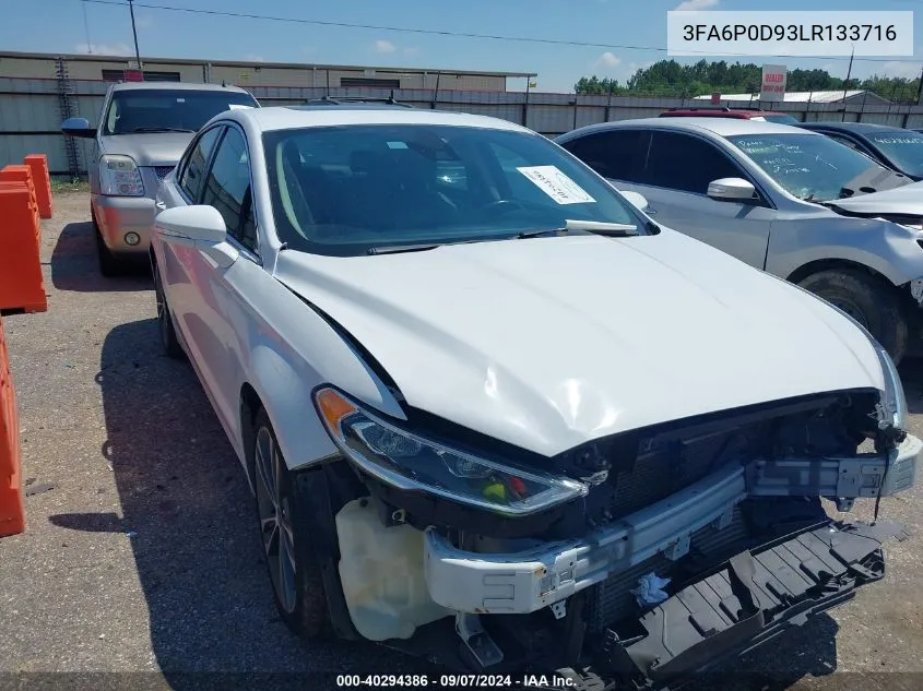 2020 Ford Fusion Titanium VIN: 3FA6P0D93LR133716 Lot: 40294386