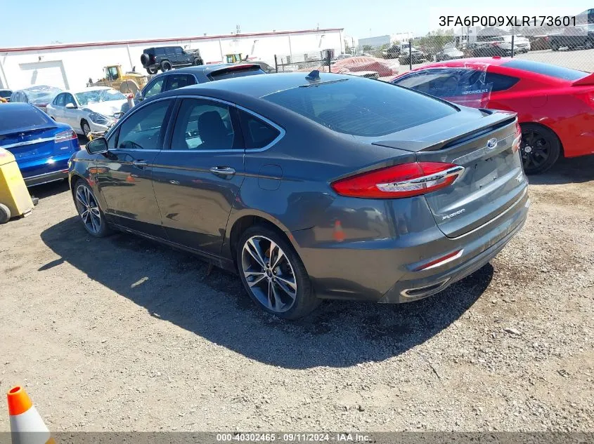 2020 Ford Fusion Titanium VIN: 3FA6P0D9XLR173601 Lot: 40302465